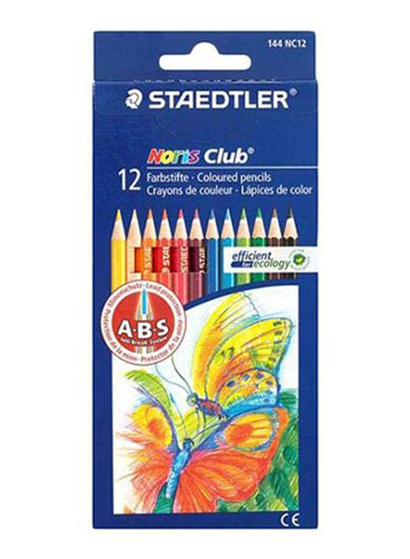 Staedtler Noris Club Coloured Pencil Set, 12 Pieces, ST-144 NC12, Multicolour