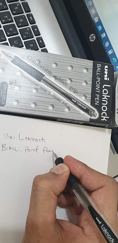 Uniball 12-Piece Laknock Ballpoint Pen Set, 0.7mm, MI-SG100F-BK, Black