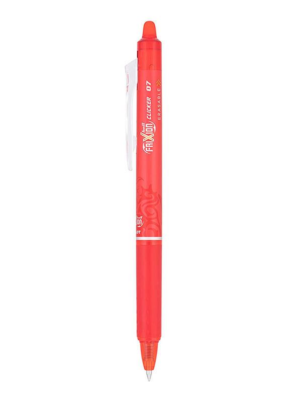 Pilot 6-Piece Frixion Clicker Erasable Rollerball Pen Set, Red