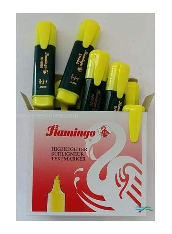 

Flamingo 10-Piece Highlighter, Yellow