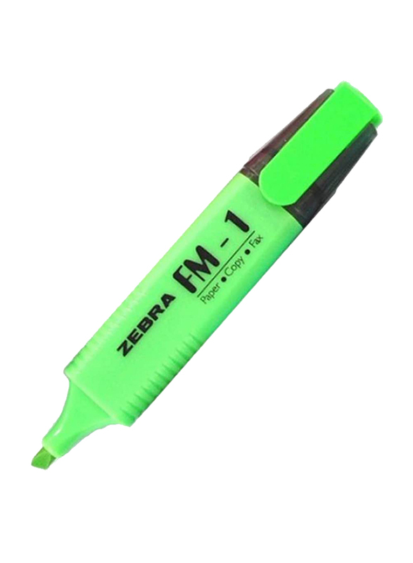 زيبرا مجموعة أقلام تحديد الوجه من 12 قطعة FM-1 أخضر