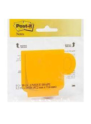 Cup Shape Post It Not Sticky Notes, 10 x 1cm, Yellow