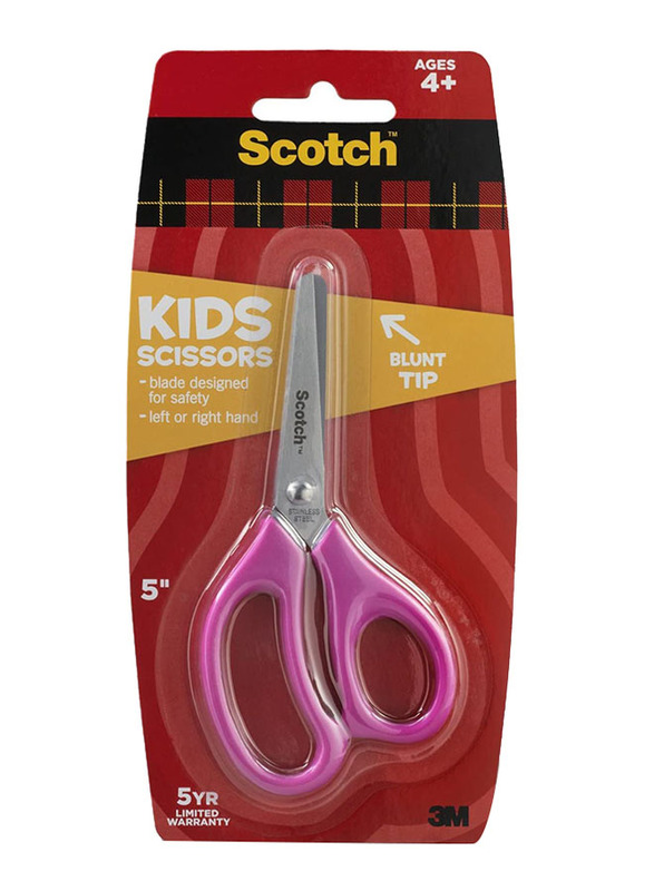 Scotch 3M 1441B 5-inch Kids Scissor, Pink/Silver