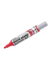Pentel 12-Piece Maxiflo Bullet Tip White Board Marker, Red