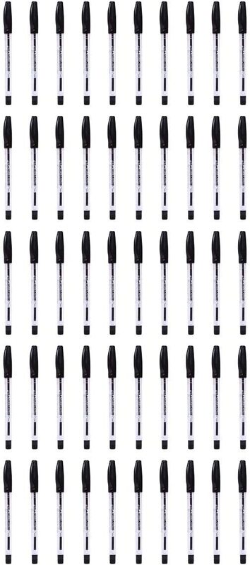 Faber-Castell 50-Piece Ballpoint Pen Set, 0.7mm, 1423, Black