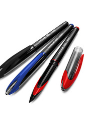 Uniball 3-Piece Air Micro Fine Rollerball Pens, Black/Blue/Red