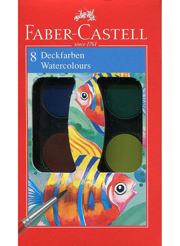 

Faber-Castell 8 Deckfarben Watercolors, Multicolor