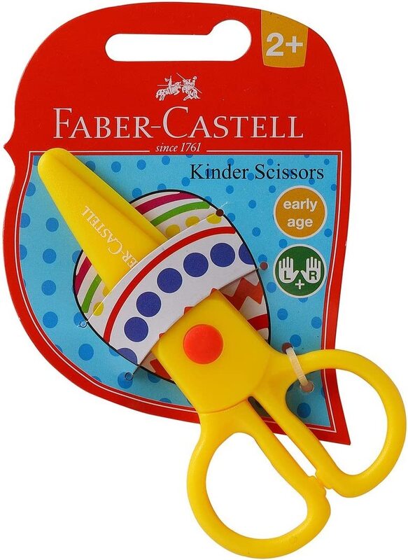 Faber-Castell Kinder Scissor with Plastic Blade, 181501, Yellow