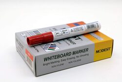 Modest White Board Marker Bullet Tip, 12 Pieces, MS822, Red