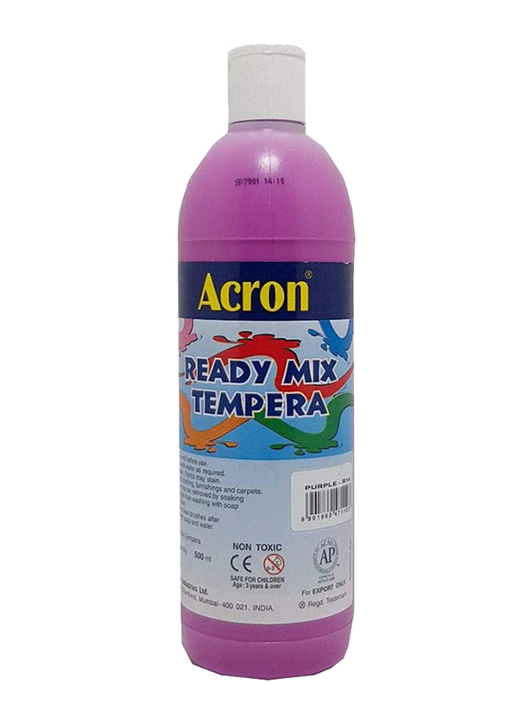 Acron Ready Mix Tempera Paint, 500ml, Purple R14