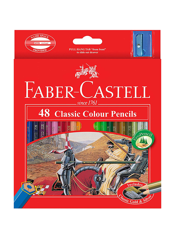فابر كاستل مجموعة أقلام الرصاص الملونة الممتازة من 48 قطعة متعدد الألوان