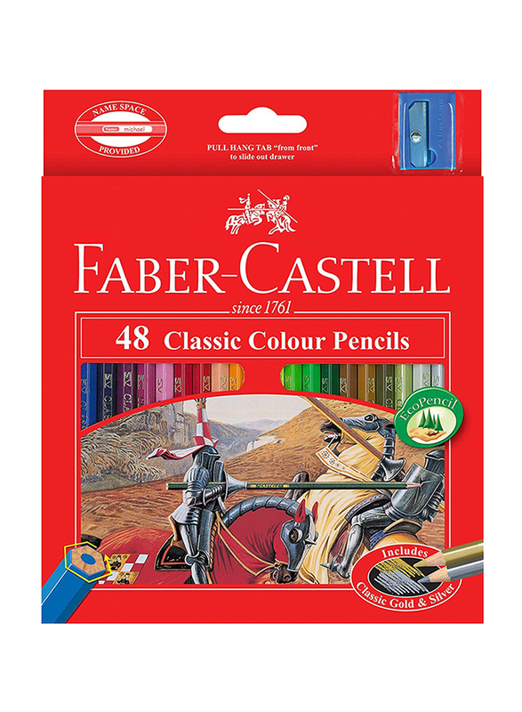 Faber-Castell 48-Piece Premium Color Pencils Set, Multicolor