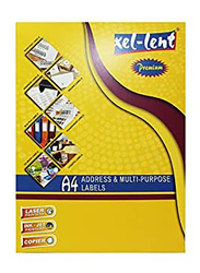 Xellent CD Laser Labels A4, 117 x 117 x 17mm Dia, 2Lables/Sheets, Multicolour