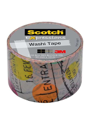 Scotch C314 P1 1 Expressions Washi Tape, 30 x 10mm, Clear