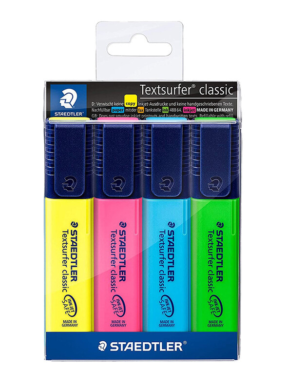 

Staedtler StaEDT Perfumeler Textsurfer Classic Excellent Highlighters, 4 Pieces, Multicolor