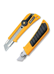 Olfa L-2 Heavy Duty Cutter with Rubber Grip, Black/Yellow