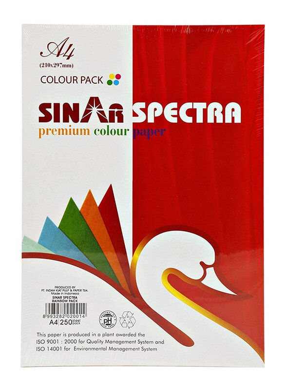 

Sinar Spectra Premium Color Copy Paper, A4 Size, Multicolor