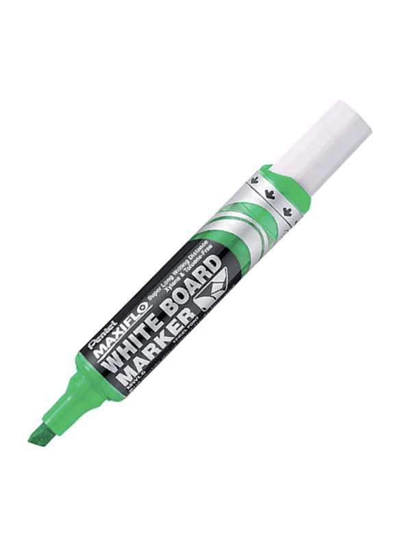 Pentel Maxiflo Chisel Tip Whiteboard Marker, MWL6, Green