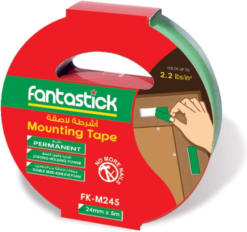 Fantastick FK-M245 Double Side Mounting Tape, 24 x 5mm, Green