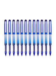 Uniball 12-Piece UB-185S Eye Needle Rollerball Pen Set, 0.5mm, Blue