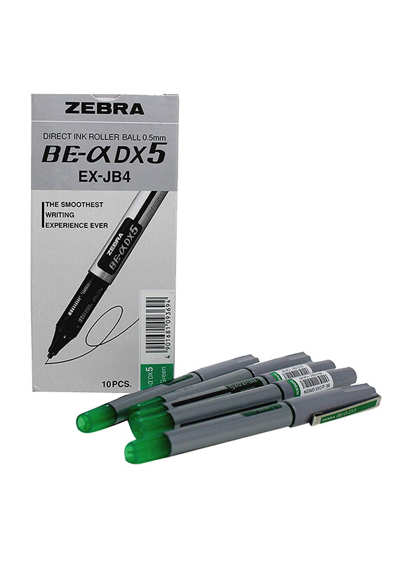 

Zebra 10-Piece Direct Gel Ink Roller Ball Pen, 0.5mm Set, Green