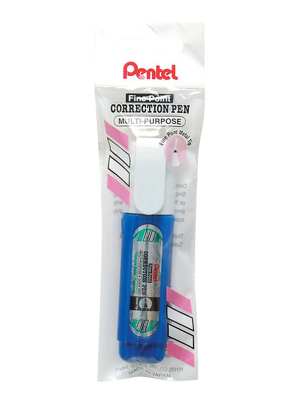 Pentel Fine Point Correction Pen, 12ml, White