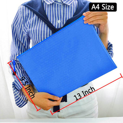 SamIdea Plastic Waterproof Canvas Zipper Bag, 34 x 24cm, 5 Pieces, Multicolor
