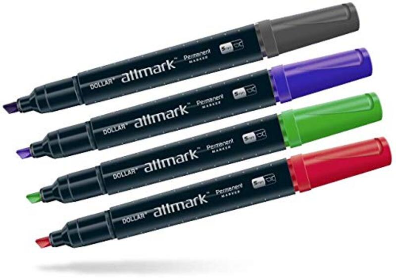 Dollar 4-Piece UM5 Permanent Pen, 2196, Multicolour