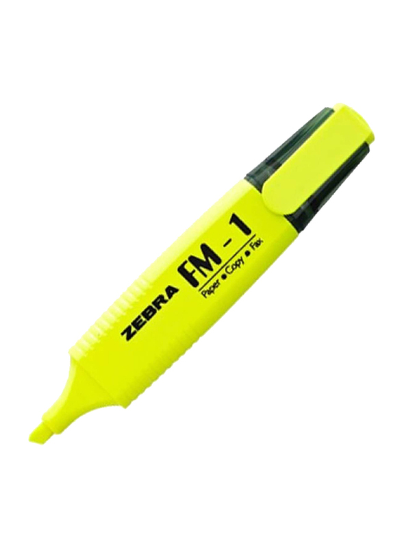 زيبرا مجموعة أقلام تحديد الوجه من 12 قطعة FM-3 أصفر