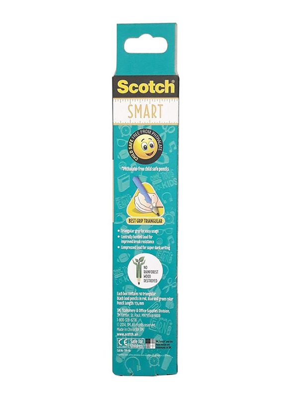 Scotch 10-Piece Smart Super Dark Pencil, Multicolor