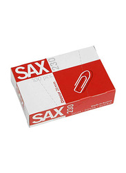 Sax 230 Paper Clips, 100 Pieces, 26mm, Silver