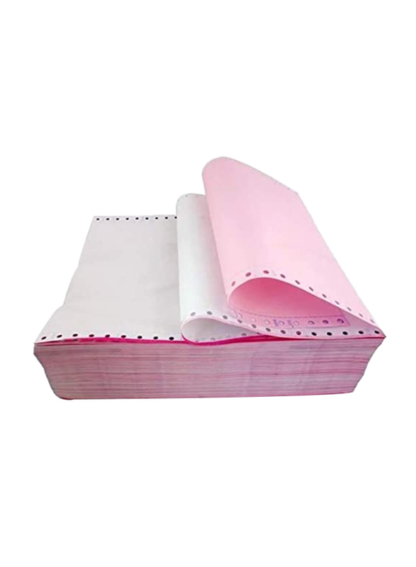 Sinarline Computer Paper, 2-Ply, 1000 Sheets, 110 GSM, A4 Size, White/Pink
