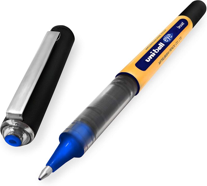 Uniball 14-Piece Eye Broad Liquid Ink Rollerball Pens, 1.0mm, UB-150-10, Blue