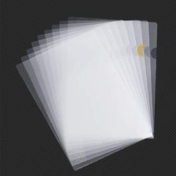 Locgff Clear Plastic Document Folder, Not Easy To Break, Firm Edges, Transparent Document Folders For Documents, Papers, Paintings, 100 Pieces, Clear
