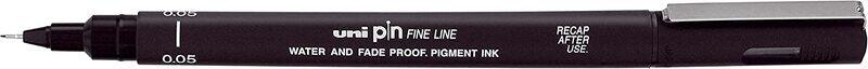 Uniball 6-Piece Uni Pin Fine Liner Pen Set, Black