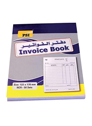 PSI Invoice Book, 12.2 x 17 cm, 50 Sheets, White