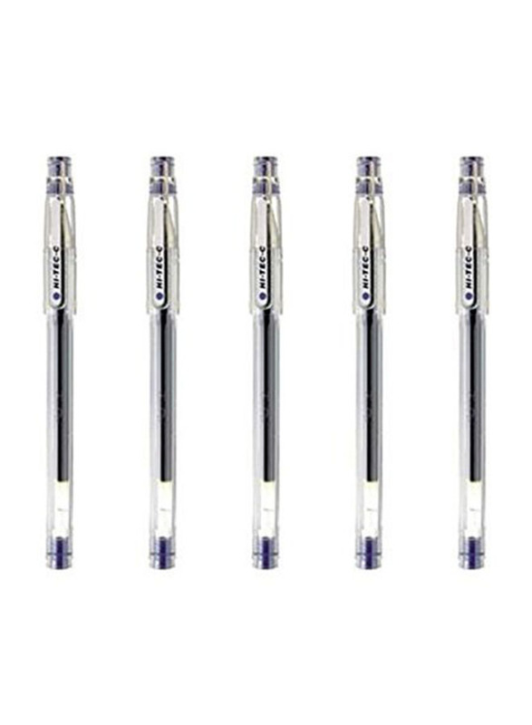 Pilot 5-Piece Hi-Tec-C 04 Ultra Fine Point Gel Pen, Blue