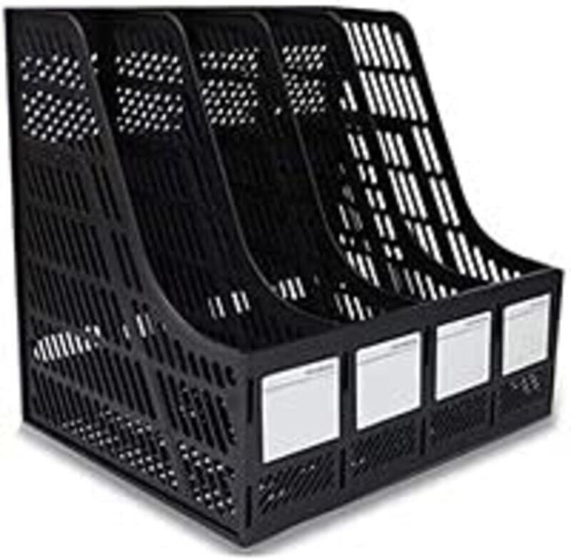 

Toppart 4 Row File Desk Organizer, Black