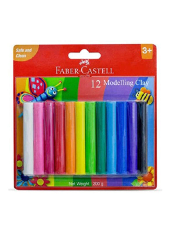 

Faber-Castell 12 Colour x 16.5gm Modelling Clay, Multicolour