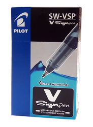 Pilot 12-Piece V Sign BallPoint Pen, Black