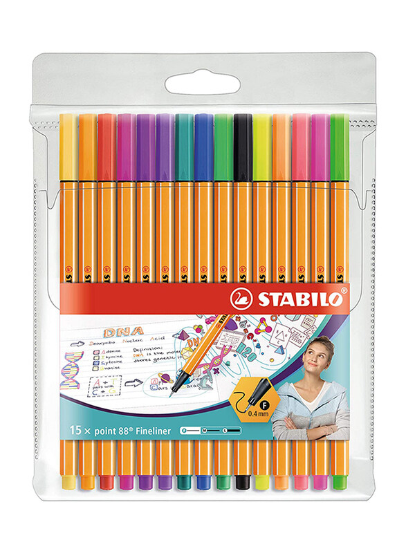 

Stabilo 15-Piece Point 88 Fineliner Pen Set, Multicolor