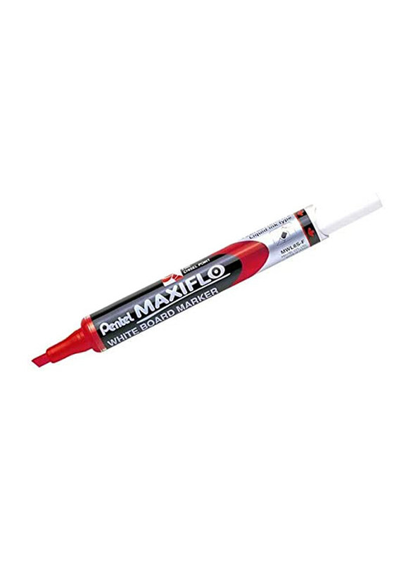 

Pentel 12-Piece PE-MWL6S-B Maxiflo Slim Whiteboard Marker, Red