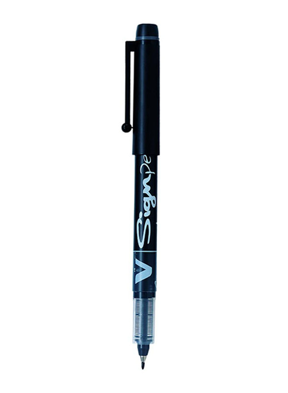 Pilot V Sign Pen Liquid Ink Rollerball Pen, 2.0mm, Black