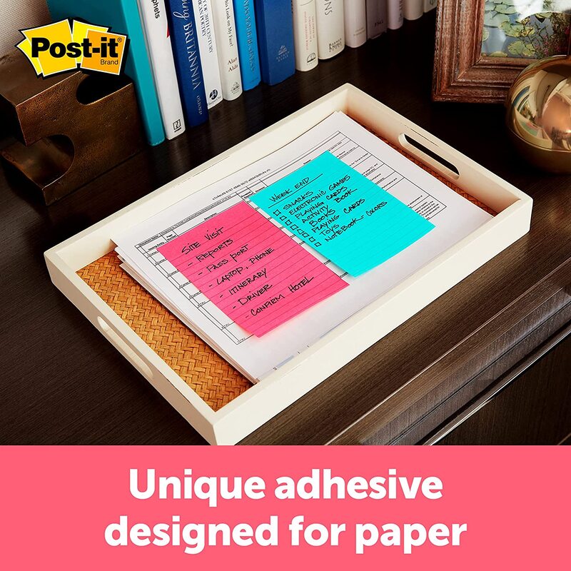 3M Post-it 653AN Neon Colour Sticky Notes, 38 X 51mm, 12 x 100 Sheets, Multicolour