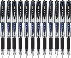 Uniball 12-Piece Signo Impact Gel Pens with Rubber Grip, 1.0mm, 219006000, Blue