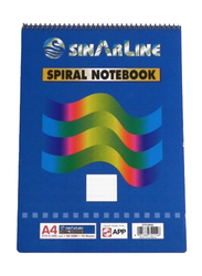 Sinarline SP03846 Top Spiral Notebook, 70 Sheets, 56 GSM, A4 Size, 6 Pieces, Multicolor
