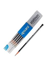 Apsara Platinum Extra Dark Pencils with Eraser and Sharpener, 10 Pieces, Black