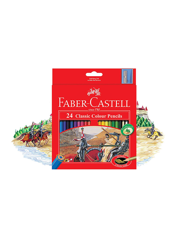 Faber-Castell 24-Piece Premium Color Pencils Set, Multicolor