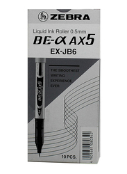 Zebra 10-Piece Direct Ink Roller Ball Pen, 0.5mm Set, AX5, Green