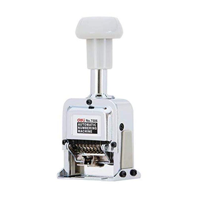 

Deli Steel Numbering Machine, E7506, White